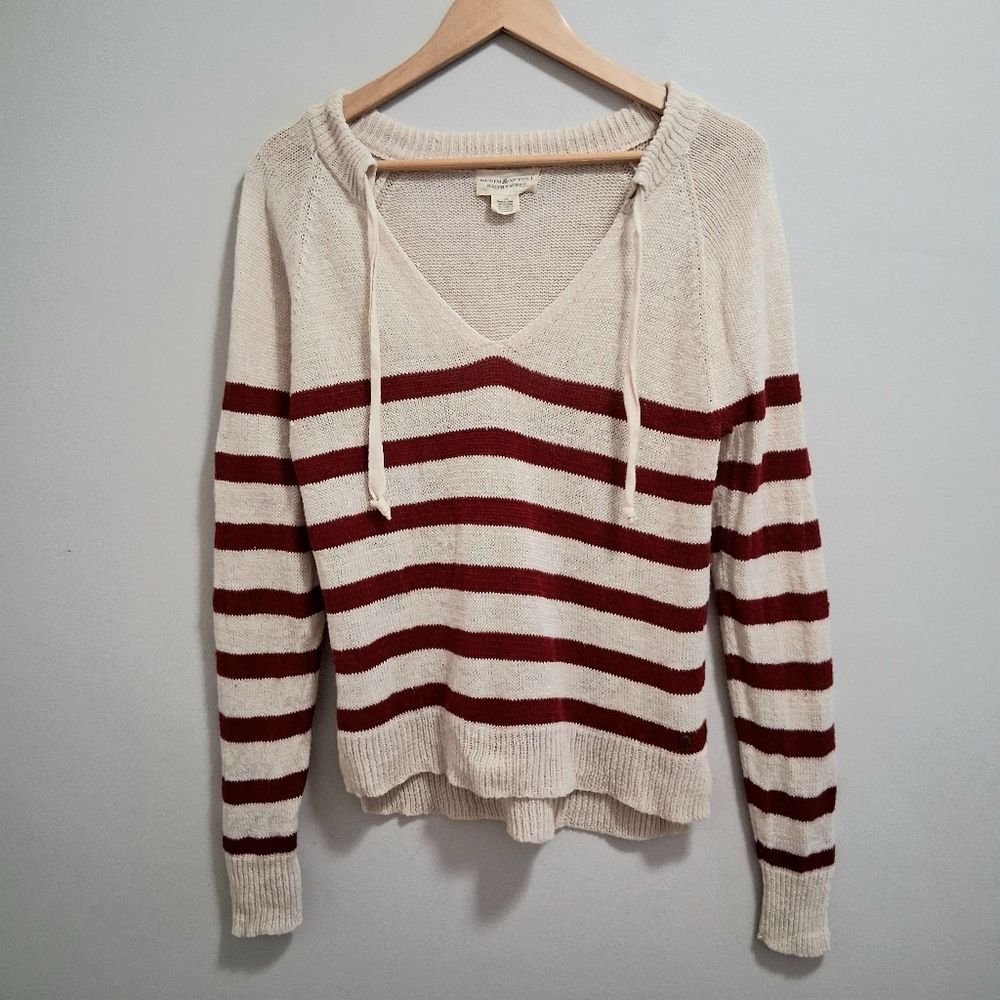 Ralph Lauren Denim & Supply 100% Linen Striped Y2K Tunic Sweater Size Large